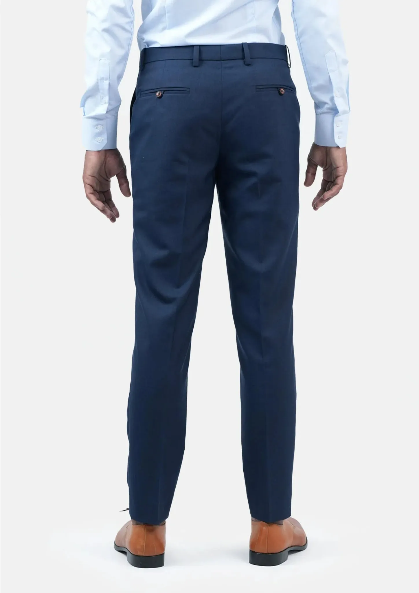 Oxford Blue Sharkskin Pants