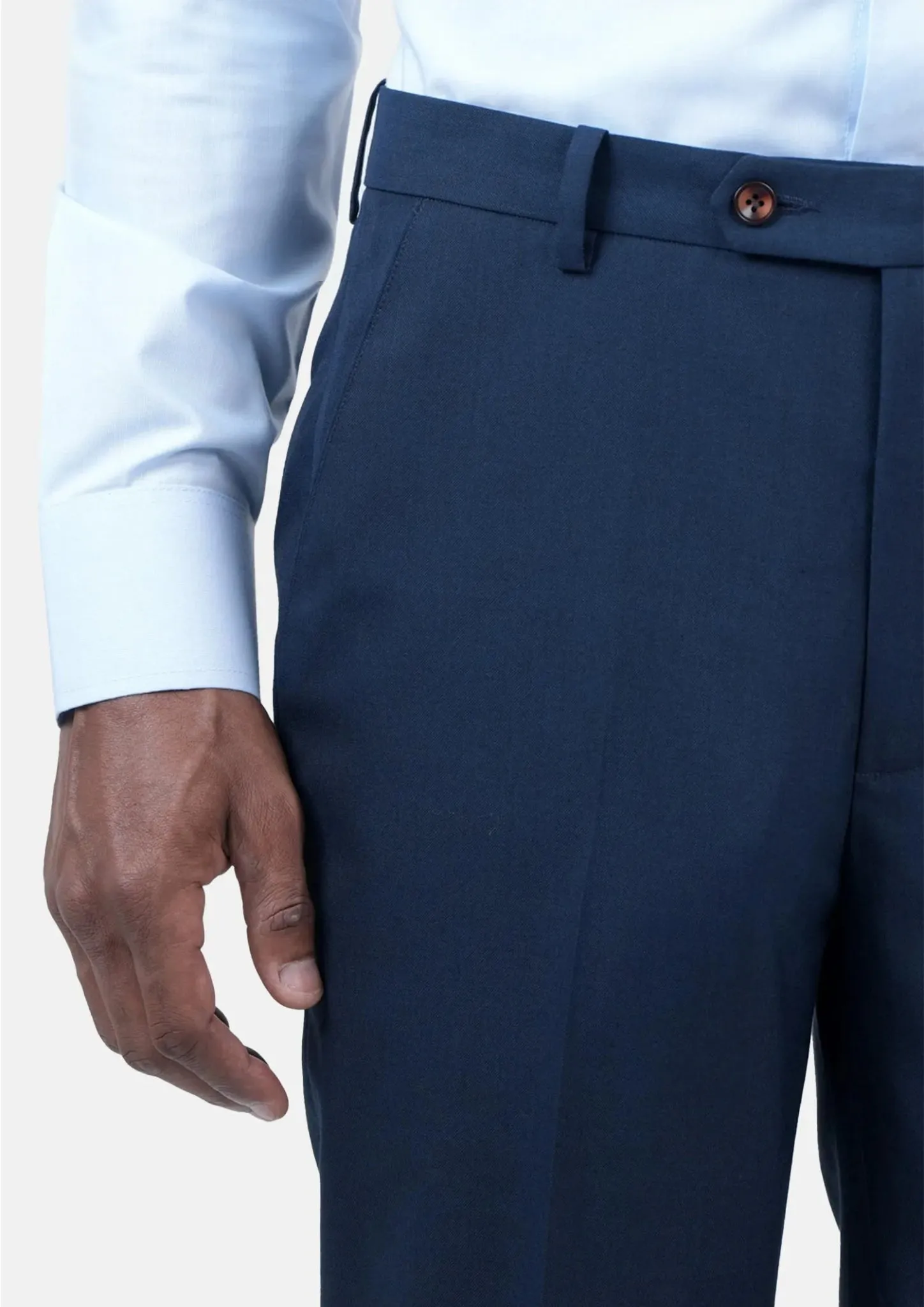 Oxford Blue Sharkskin Pants