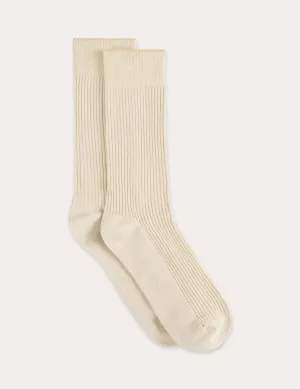 Ribbed Crew Socks - Oatmeal