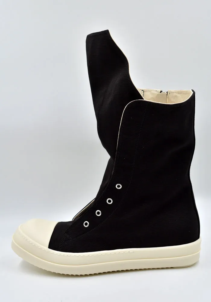 RICK OWENS DRKSHDW DU01D18O6 CB BOOT SNEAKERS BLACK/MILK