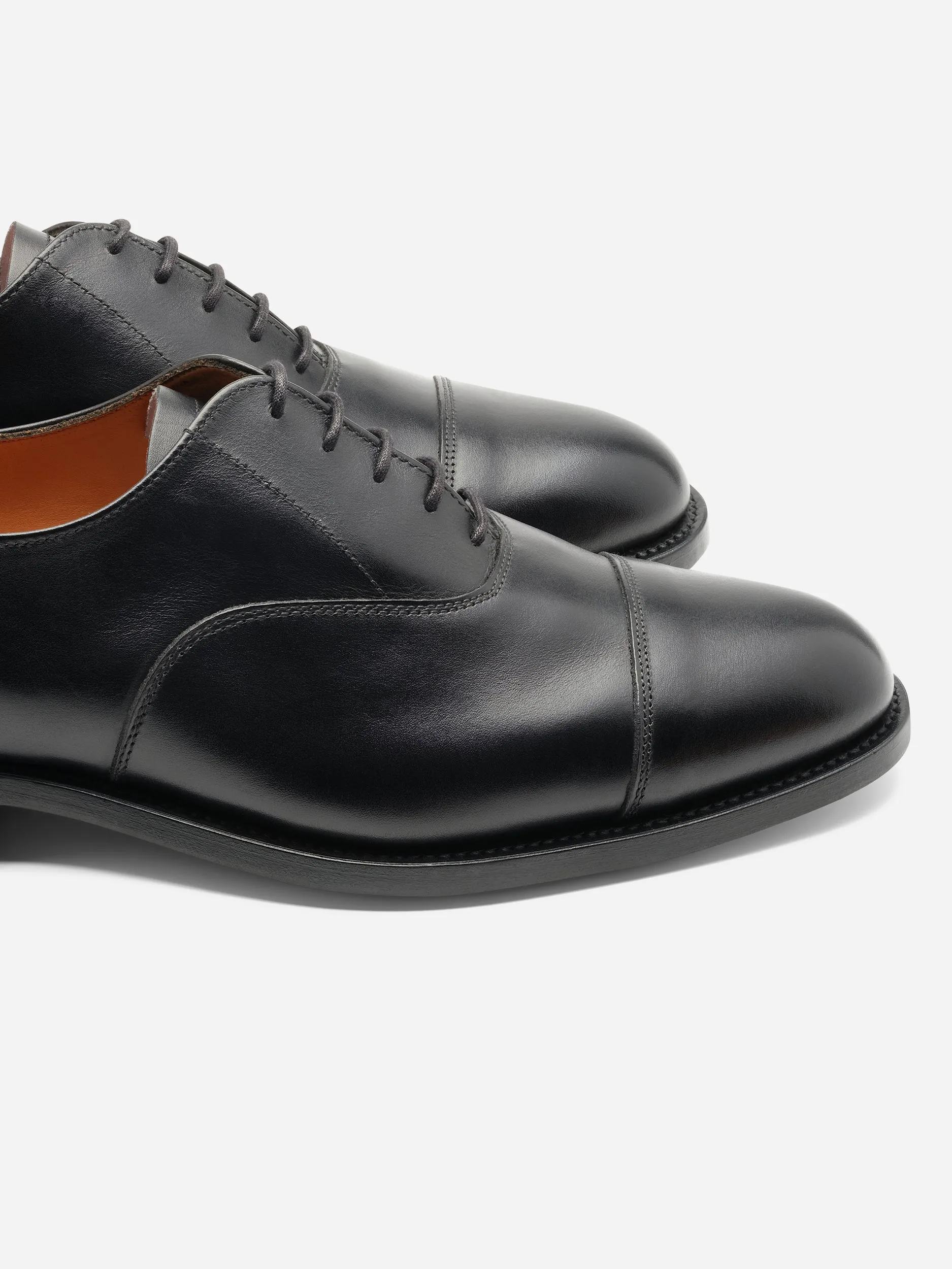 Sanders Stockholm Calf Cap Oxford Black