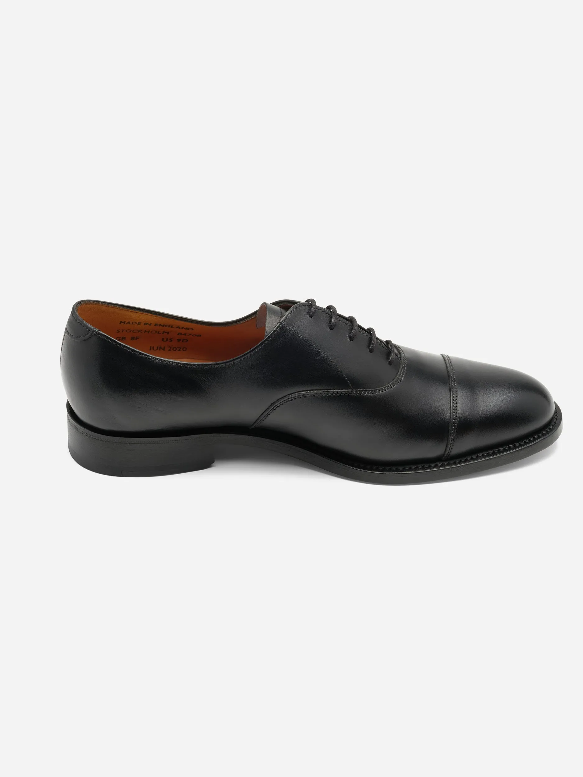 Sanders Stockholm Calf Cap Oxford Black