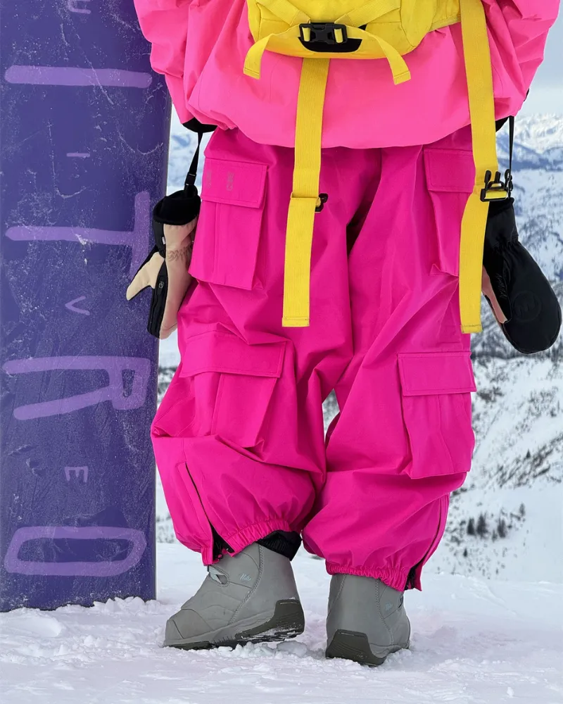 Ski Wear Snow Outfits Unisex Baggy Cargo Snow Pants