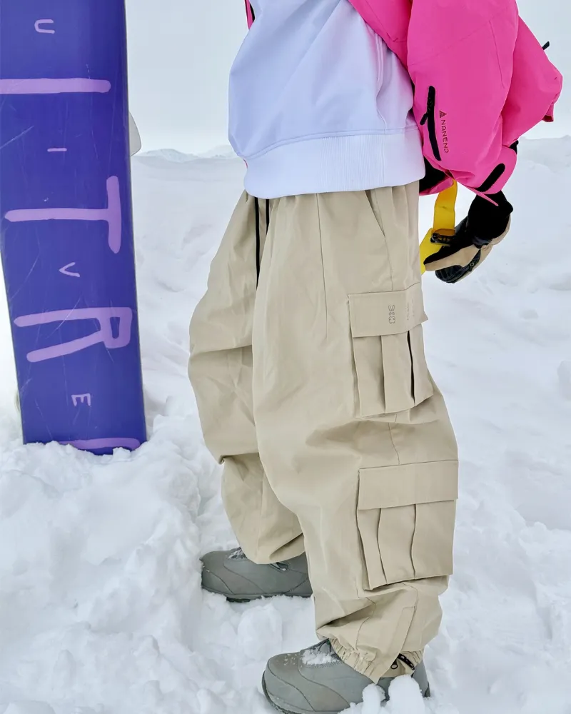 Ski Wear Snow Outfits Unisex Baggy Cargo Snow Pants