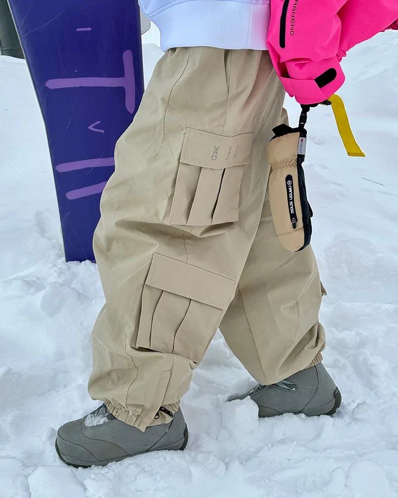 Ski Wear Snow Outfits Unisex Baggy Cargo Snow Pants