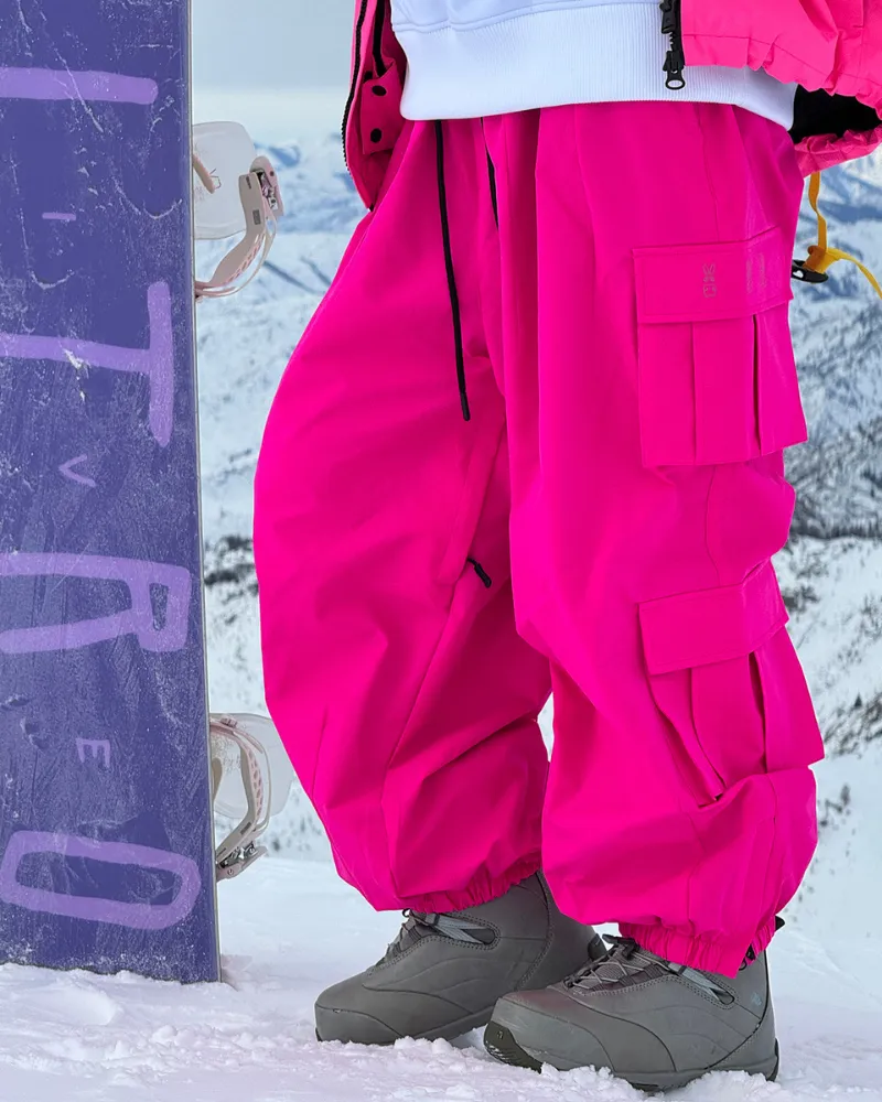 Ski Wear Snow Outfits Unisex Baggy Cargo Snow Pants