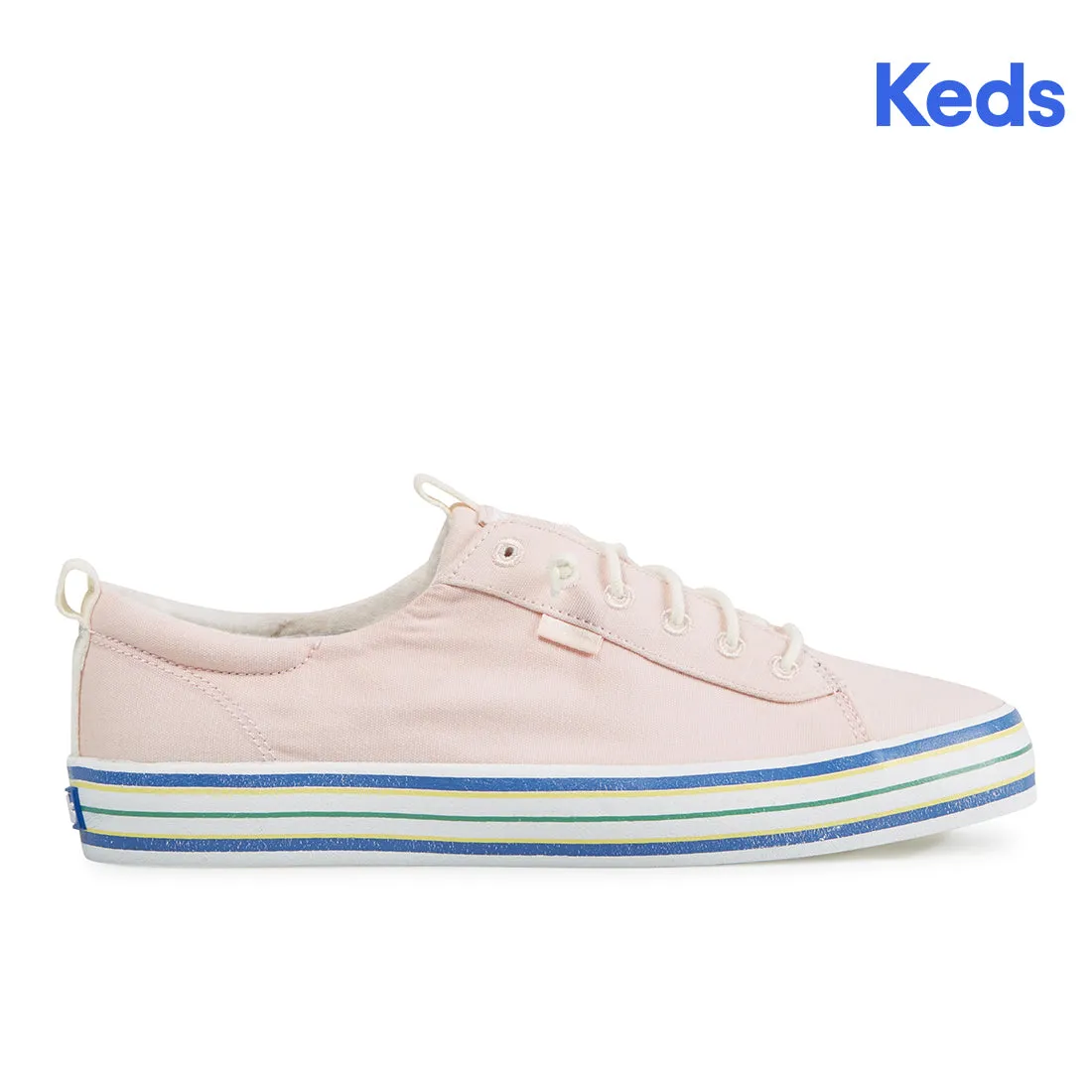 Women's Kickback Stripe Foxing Canvas Pink (WF66327)