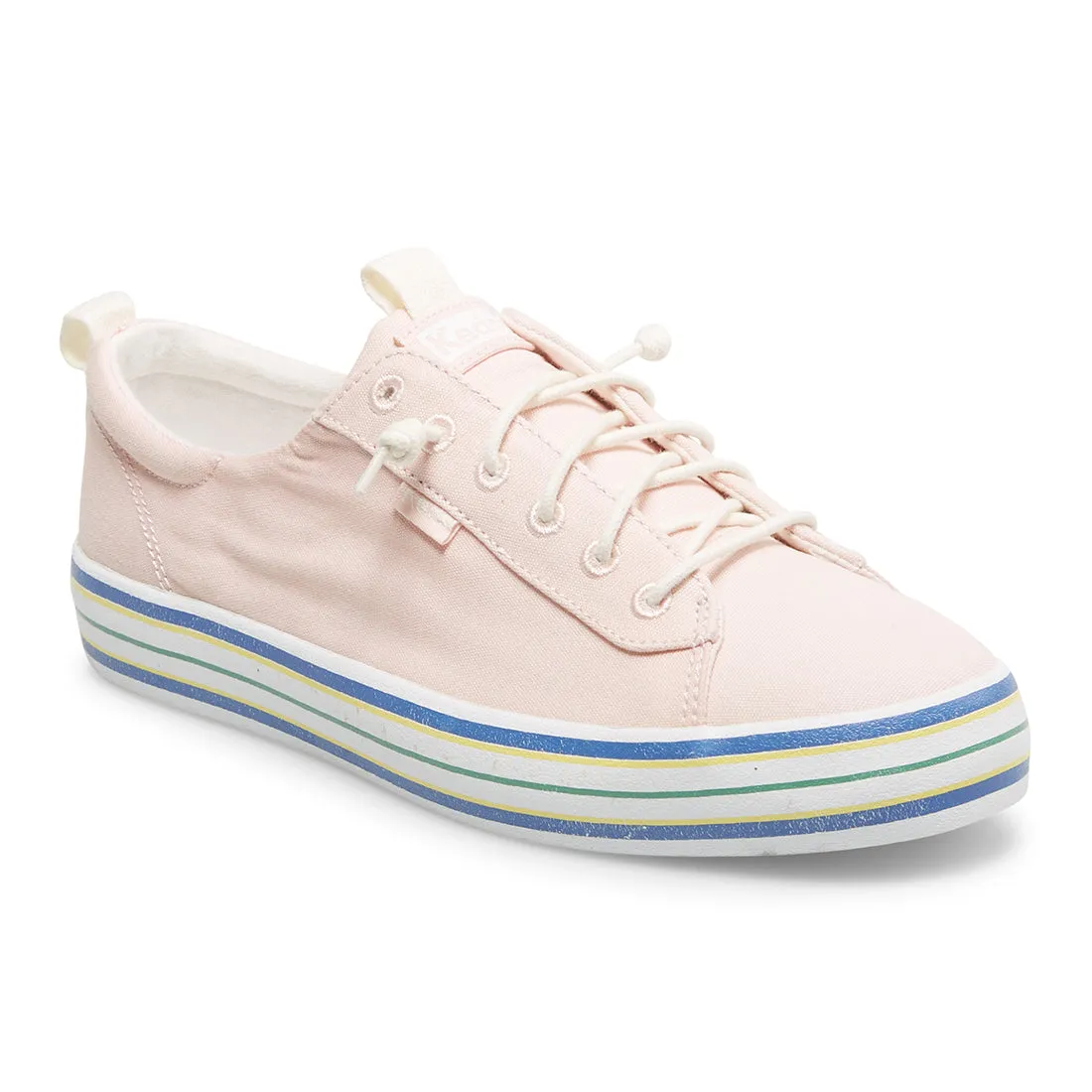 Women's Kickback Stripe Foxing Canvas Pink (WF66327)